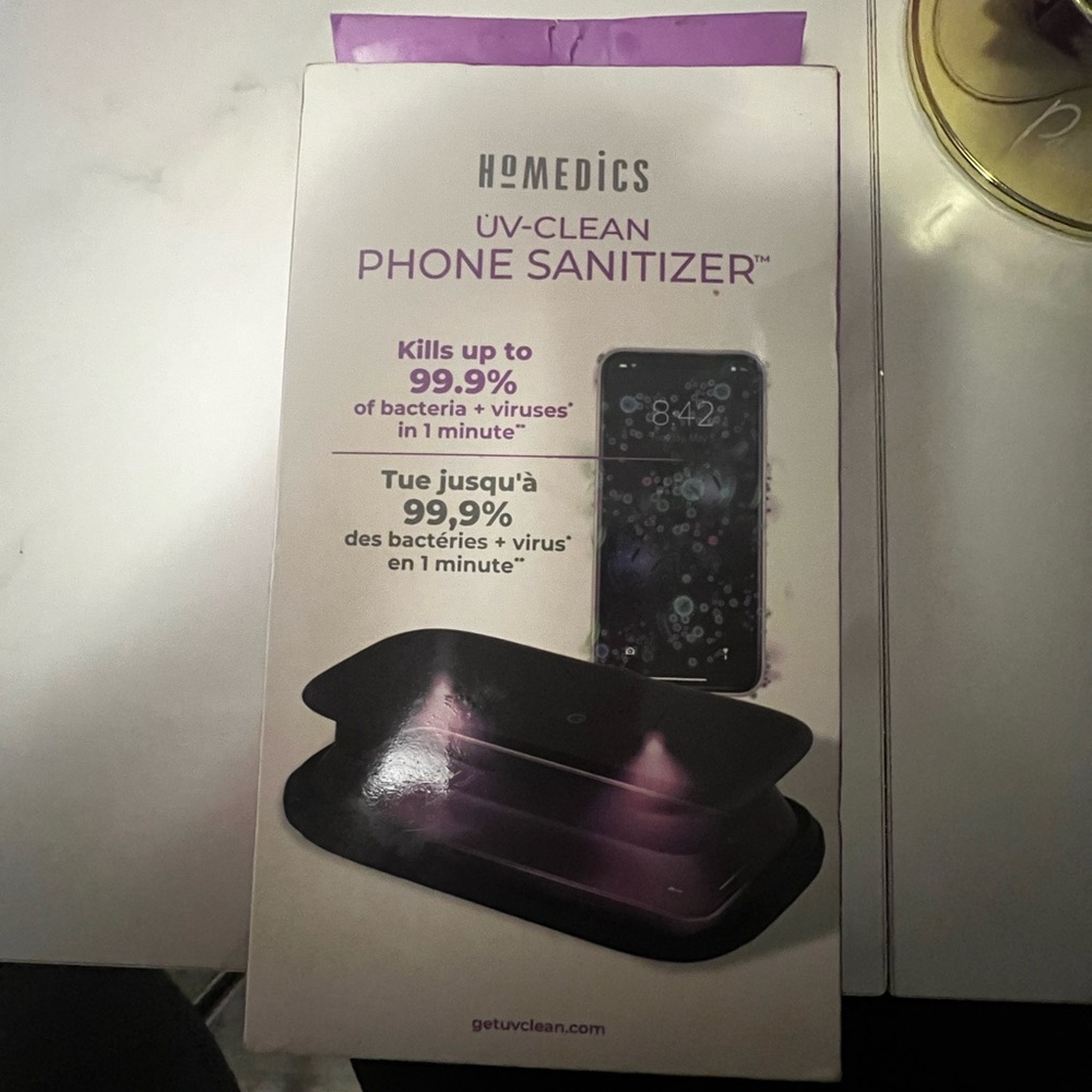 Homedics Black UV Phone Sanitizer Box